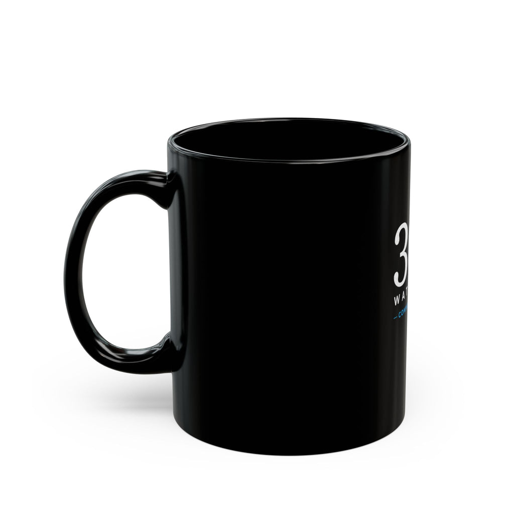 302 Waterways Black Ceramic Mug (11oz)