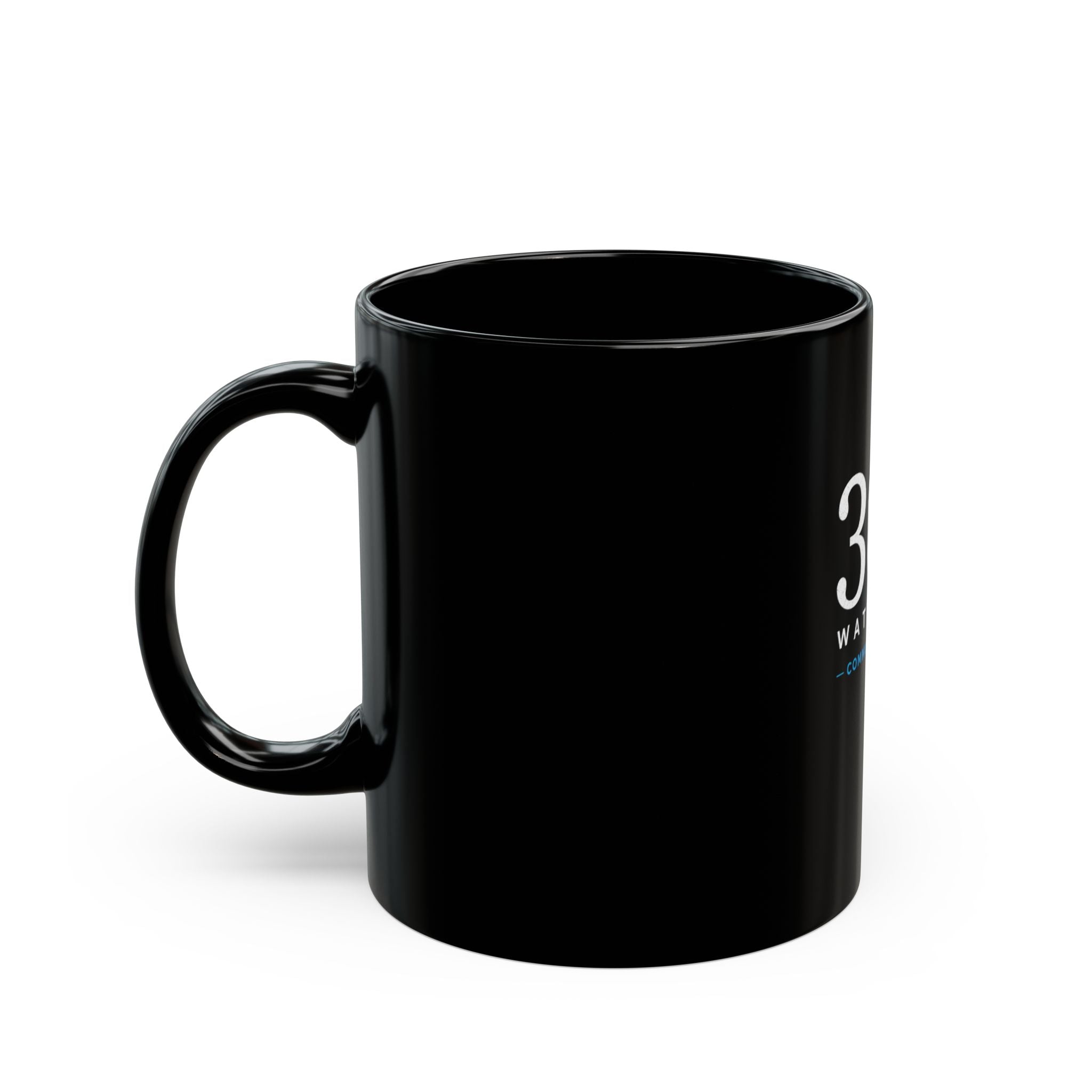 302 Waterways Black Ceramic Mug (11oz)